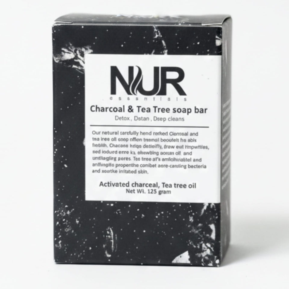 Activated Charcoal & Tea Tree Detox Soap Bar — Deep Cleanse & Acne Control | 125g