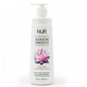 Keratin Smooth Shampoo — Lotus Flower Infused | Glossy, Frizz-Free Hair Daily | 500ml