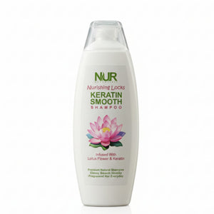 Keratin Smooth Shampoo — Lotus Flower Infused | Glossy, Frizz-Free & Fragrant Hair | 220ml