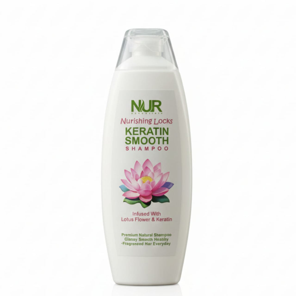 Keratin Smooth Shampoo — Lotus Flower Infused | Glossy, Frizz-Free & Fragrant Hair | 120ml