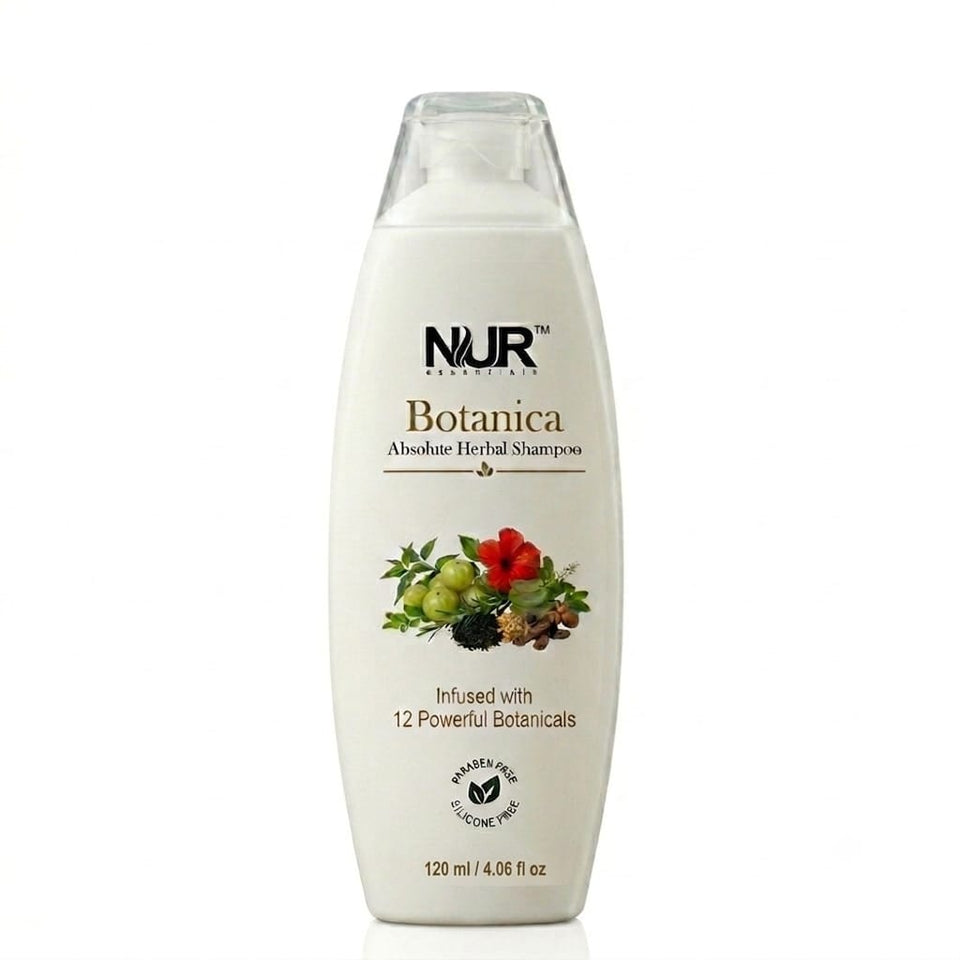 Botanica Absolute Herbal Shampoo — 12 Powerful Botanicals | Paraben Free & Silicone Free | 120ml
