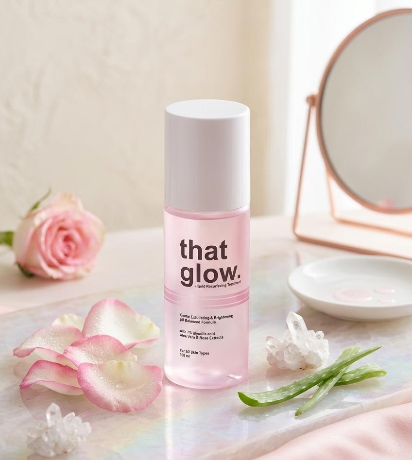 That Glow — Liquid Resurfacing Toner | 7% Glycolic Acid, Aloe Vera & Rose Extract | 100ml