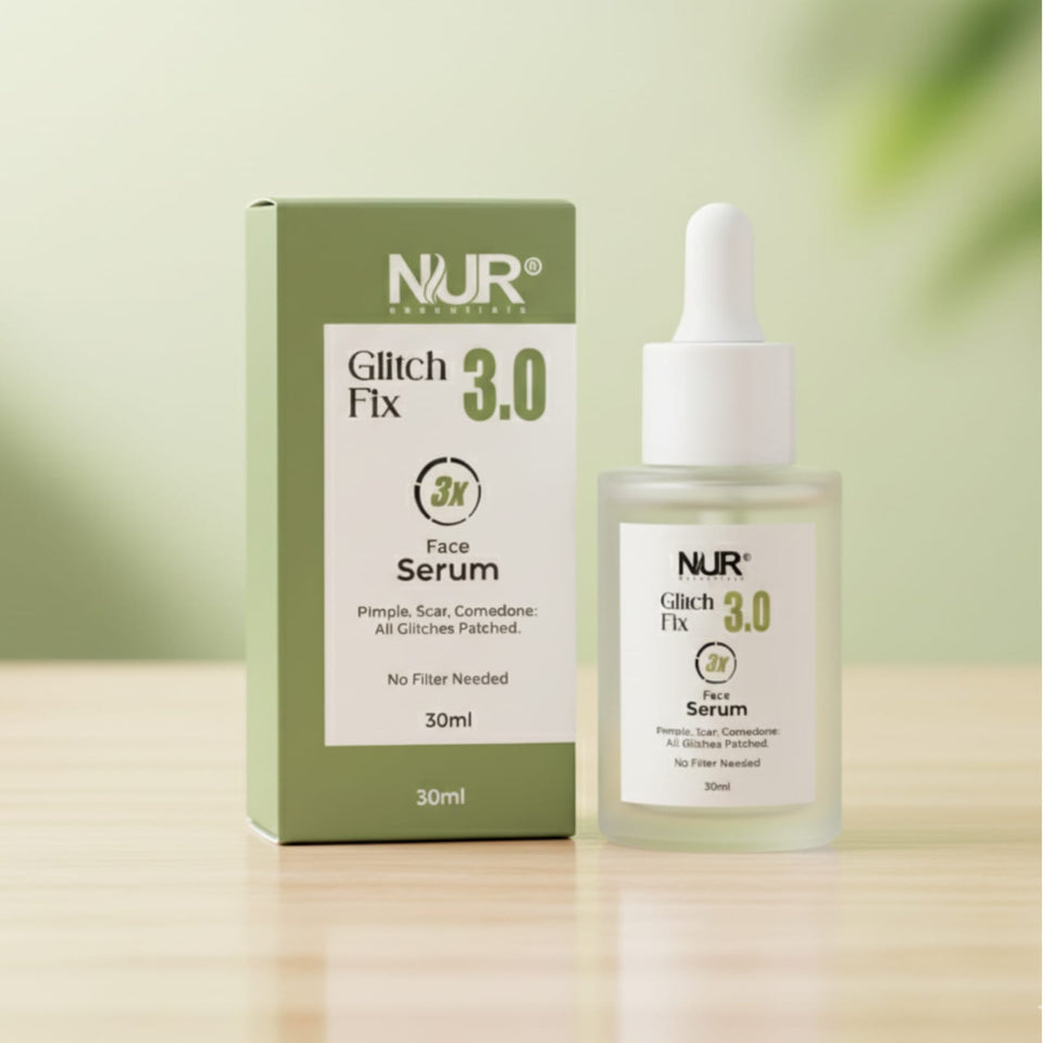 Glitch Fix 3.0 Face Serum — Pimples, Scars & Comedones | 3x Action | No Filter Needed | 30ml